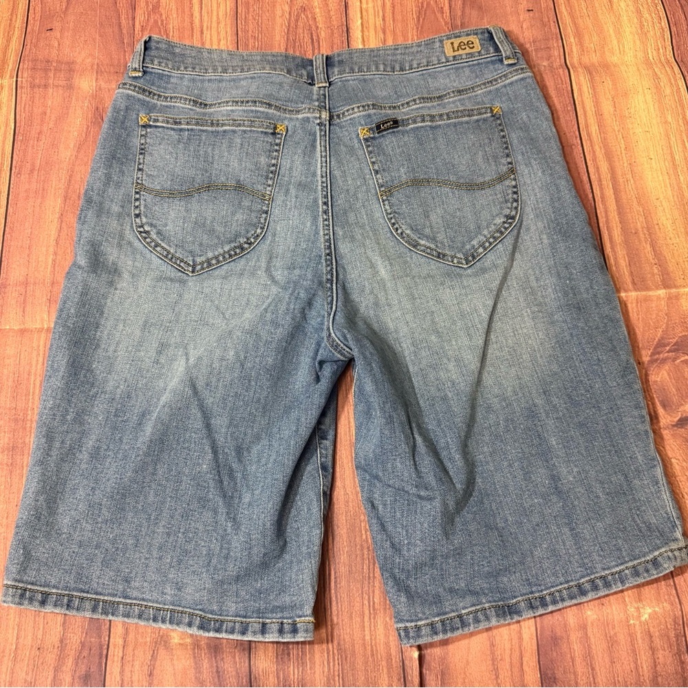 Lee Women's Medium Blue Denim Jean Shorts - Picture 10 of 15